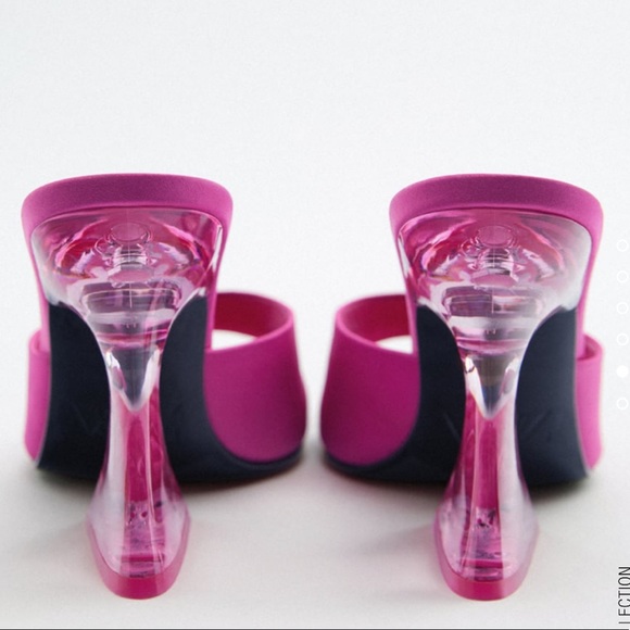 ZARA Heeled Sandals Fuchsia - Picture 3 of 6